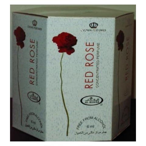 Red Rose - 6ml (.2oz) Roll-on Perfume Oil by Al-Rehab (Crown Perfumes) (Box of 6) Cover