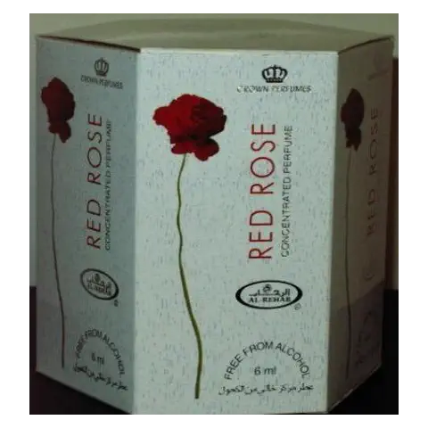 Red Rose - 6ml (.2oz) Roll-on Perfume Oil by Al-Rehab (Crown Perfumes) (Box of 6) Cover