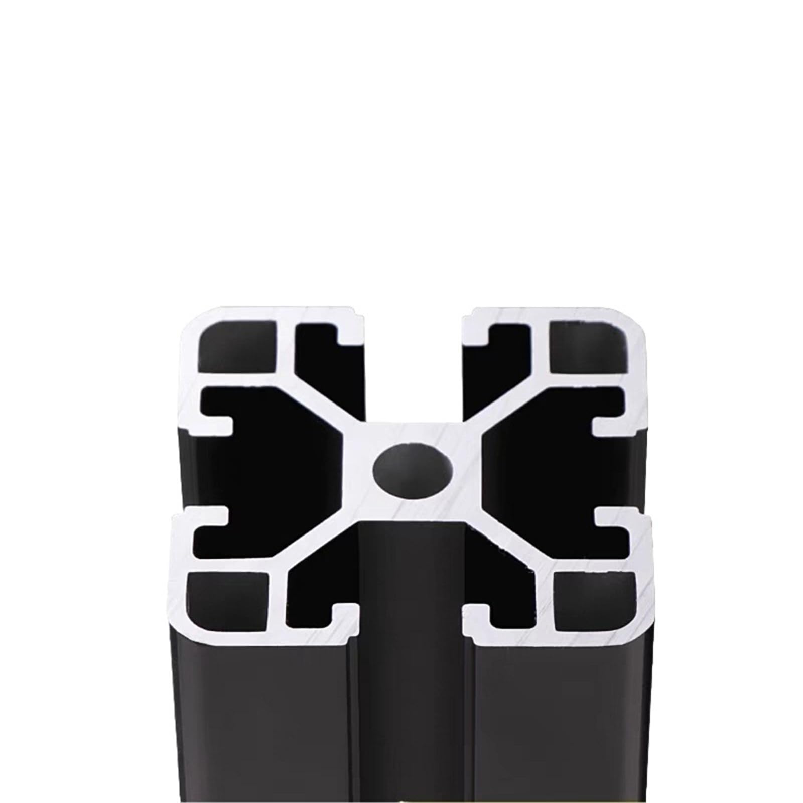 GTPBAO Profilo estruso in alluminio 4040 nero, profilo for cremagliera lineare anodizzato, banco da lavoro industriale, telaio for mensola fai da te Binario estruso(900mm long)