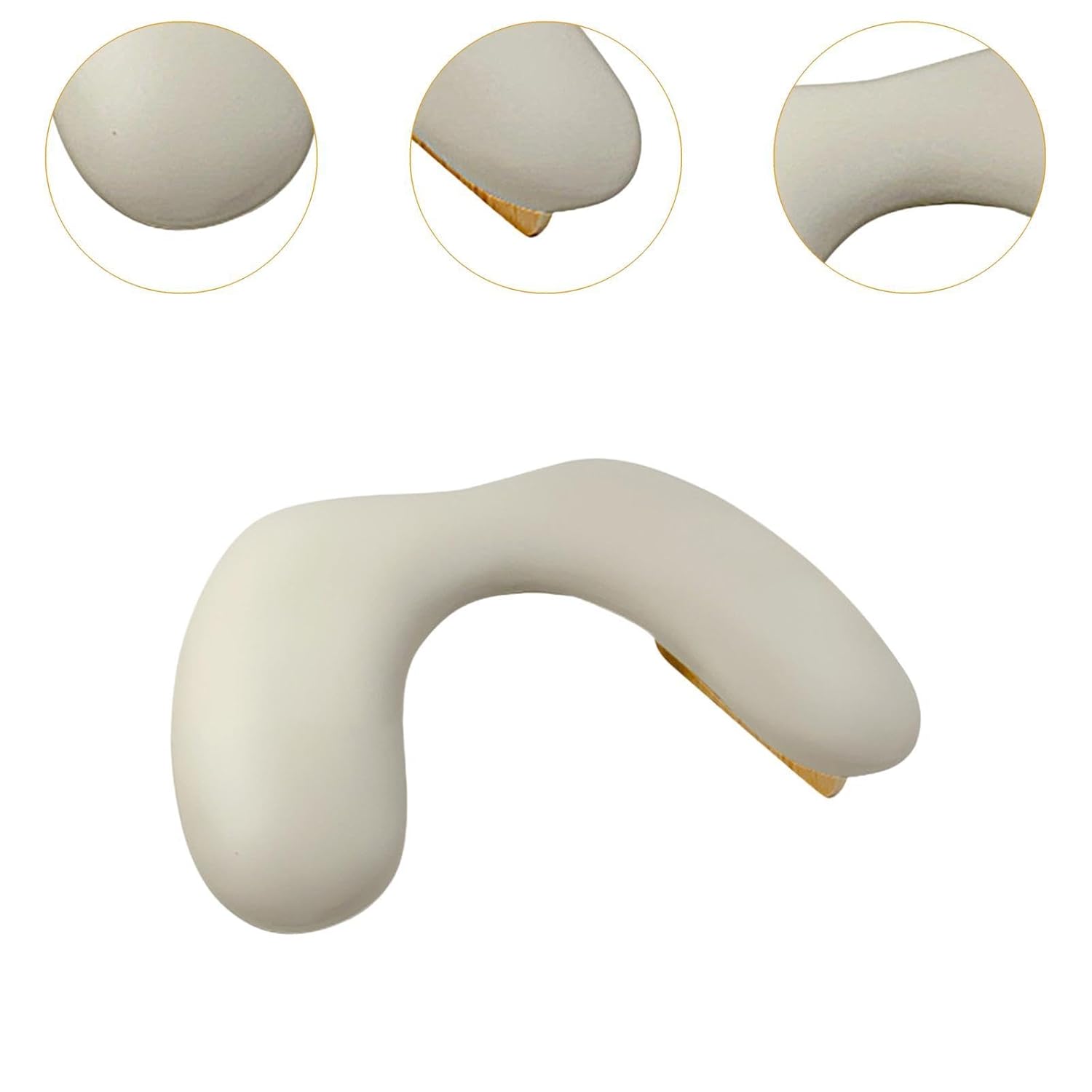 Nail Arm Rest Pillow Hand Cushion Practical Wood Base Beauty Tool Nail Art Hand Pillow for Home Manicurist Salon, Light brown