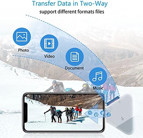 Hearkey 3 in 1 SD Card Reader for i-Phone,i-Pad,i-Pod, Micro SD Memory USB C Card Reader with Magnetic Cover, USB 3.0 External Memory Card Readers, SD Card Reader for Mac,Samsung,Huawei,PC,Macbook