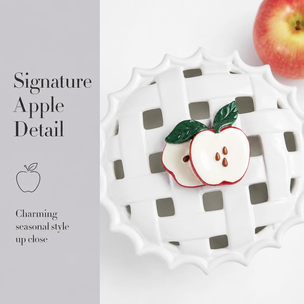 Mud Pie Apple Pie Dish, Bakers, Kitchen Entertaining Piece, Hostess Gift, Seasonal Table Decor, Serveware Gift, Kitchen Decor