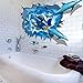Towallmark 23.6*35.4" PVC Dolphin Sea Ocean Bathroom Decor 3D Wall Stickers