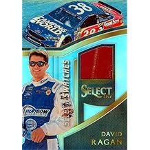 AUTOGRAPH WAREHOUSE 639011 David Ragan Race Used Sheet Metal Memorabilia Swatch Trading Card - Nascar, Auto Racing - 2017 Panini Prizm Select Refractor No.DR