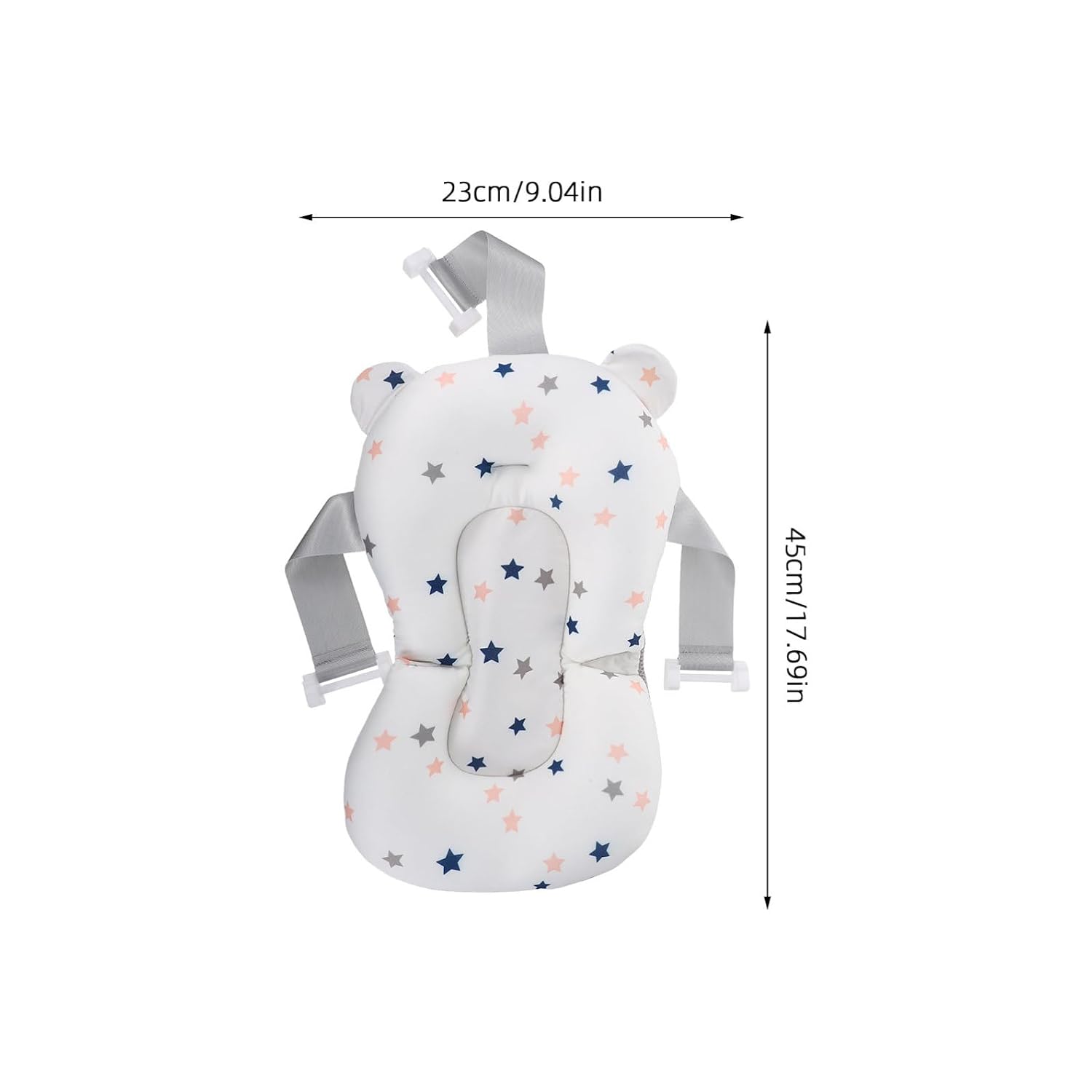 Shower Floating Pad Bath Seat Support with Non Slip Soft Sponge Cushion for Newborns Head Neck Back Support Cradle Mat Quick Drying and Easy to Install Bathing Accessory