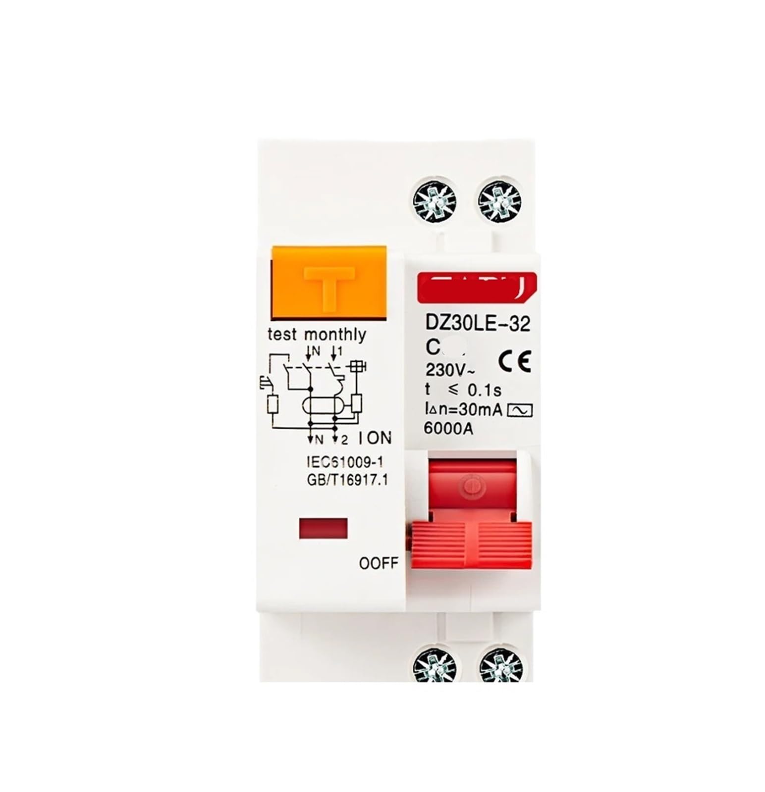 Disyuntor diferencial DPNL 230V 32A contra fugas y cortocircuitos