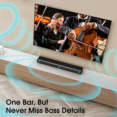 Hisense HS214 2.1Ch All- In-One 108W Soundbar with Built-In Subwoofer, Black, Compact Design, AUX, HDMI, USB, TV, PC Speaker