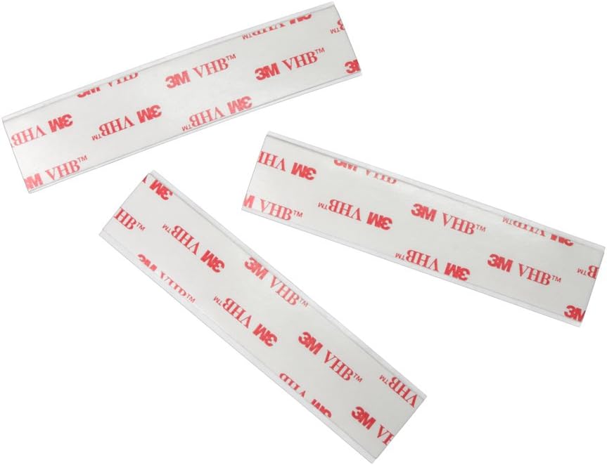 VHB 4950 Heavy Duty Mounting Tape [Pack of 12 Pcs.] - 1 in. (W) x 7 in. (L) Permanent Bonding Tape Strip with Acrylic Foam Core. Tapes and Adhesives