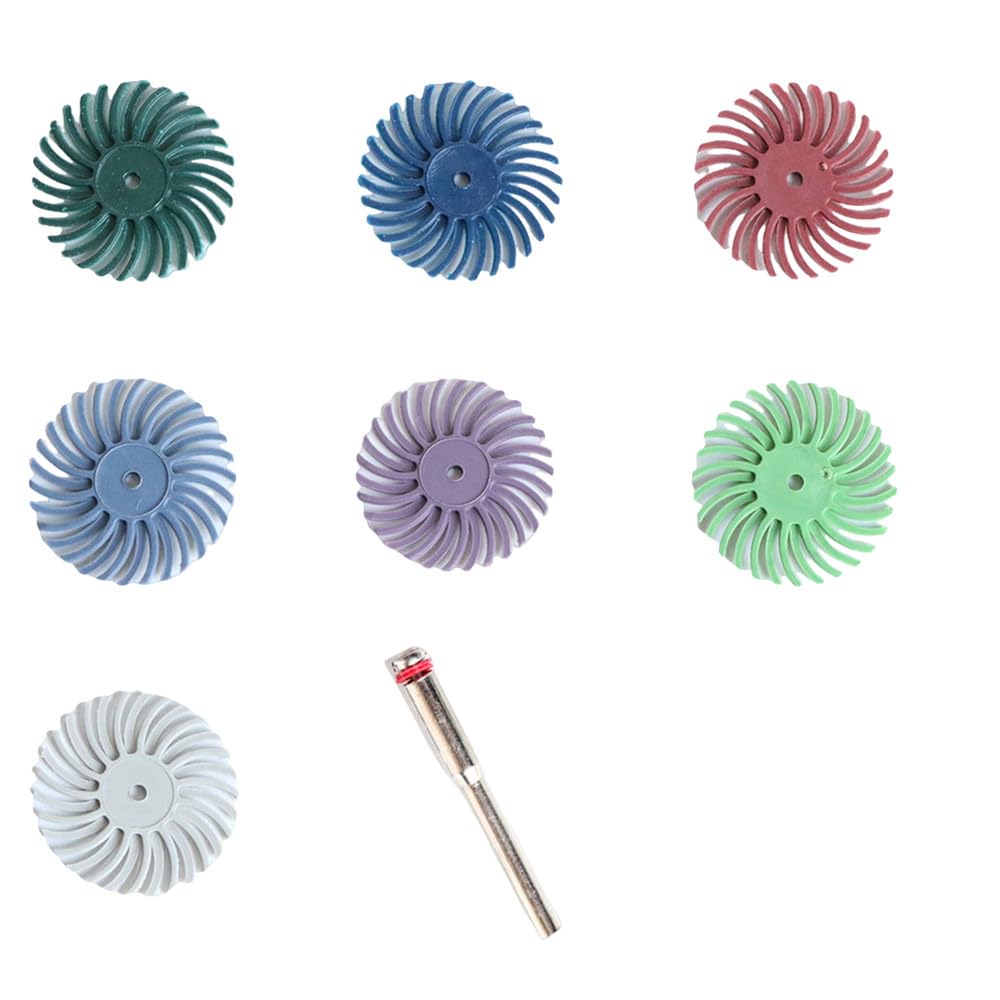 1Inch Radial Bristle Disc Kit Abrasive Brush 1/8" 3 2.35mm Shank Detail Polishing Wheel for Rotary Tool Accessories,Mix 77pc,3mm Shank