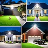 CLY Reflektor LED z czujnikiem ruchu, do użytku na zewnątrz, 100 W, 9000 lm, 6500 K, zimna biel, super jasny, IP66, wodoszczelny, reflektor zewnętrzny, do ogrodu, garażu, podwórka
