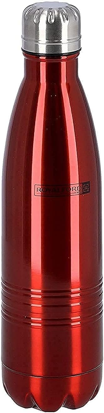 Royalford 500 ml Stainless Steel Vacuum Bottle Stainless Steel Flask & Water Bottle Hot & Cold Leak Resistant Sports Vacuum Insulation Bottle for Indoor Outdoor Use, RF5769