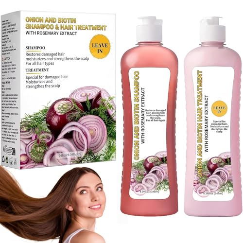 Onion Biotin and Rosemary Shampoo, Onion Rosemary Shampoo for Soft Hair & Shine for Hair Growth, Hair Loss and Thinning Hair
