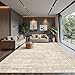 Soalmost 10x14 Area Rugs for Living Room, Non Slip Machine Washable Vintage Rugs, Low Pile Lightweight Large Rug for Bedroom, Dining Room, Home Office Beige