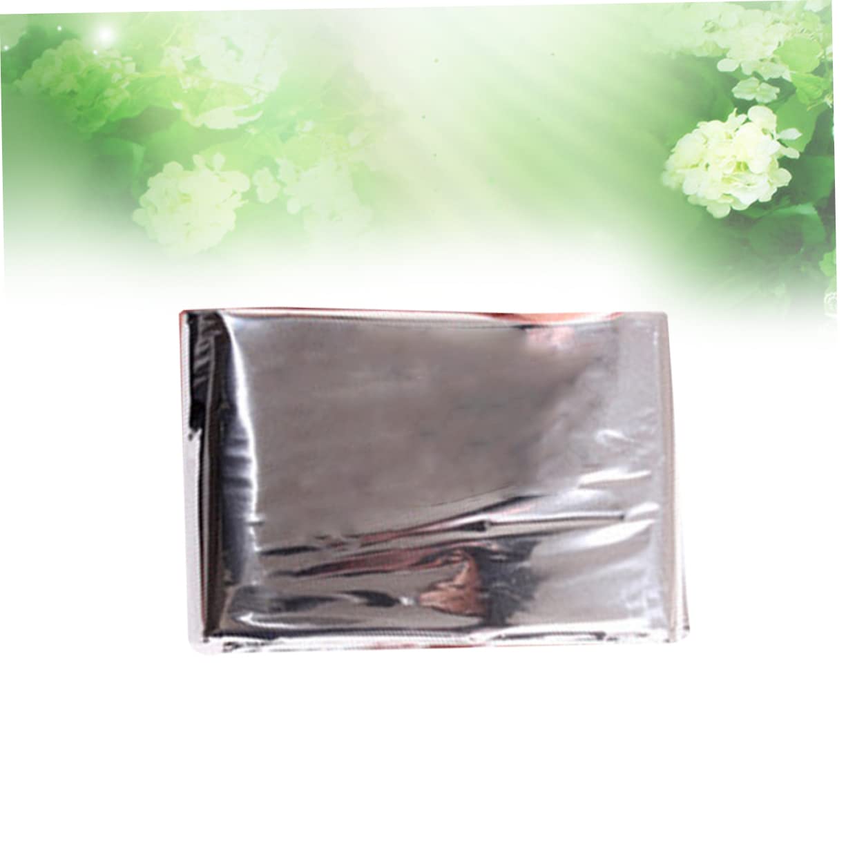 GRIRIW Outdoor Survival Reflective Emergency Blanket Foil Blanket for Hiking Aid and Cold Weather Silver Compact