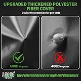 10L0L Golf Buggy Cover Black for Yamaha/EZGO/Club Car, Universal Durable Waterproof Golf Buggy Storage Rain Cover 2/4 Passenger 80" Extended Roof - Image 8