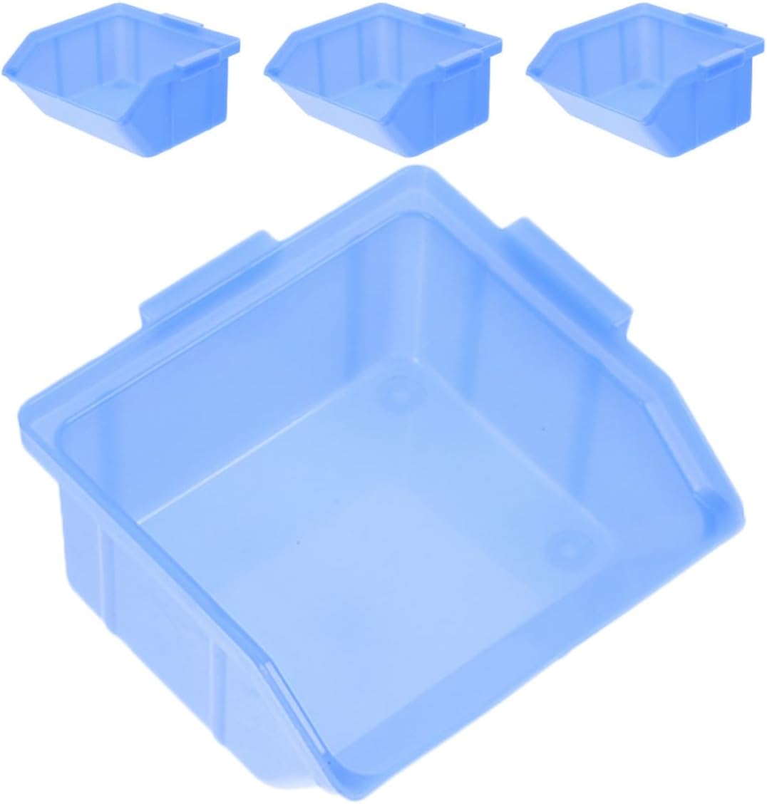 Yardwe 4 Pack Plastic Tool Storage Bins for Screwdrivers, Blue
