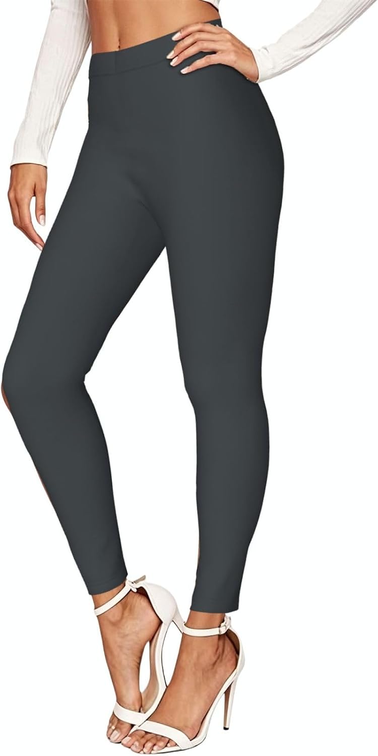 Dried Herb Black Stretch Leggings,Opaque Printed Pants for Workout | Tummy control,Comfortable and breathable,Not tie your legs tightly