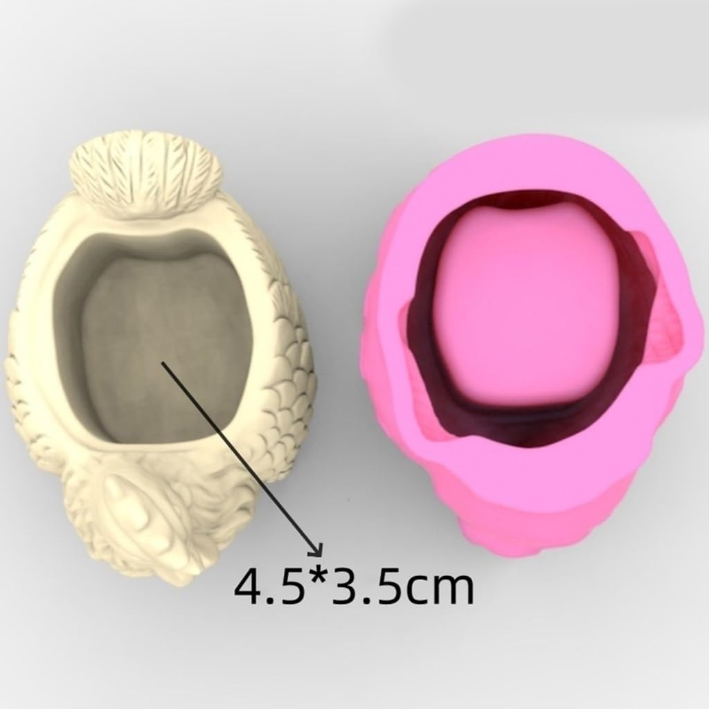 Silicone Flower Pot Mold – Chicken Shaped Planter Mold, Unique Rooster Design for Concrete Resin Clay, Garden Home Decor Gift Making, Long-Lasting Reusable