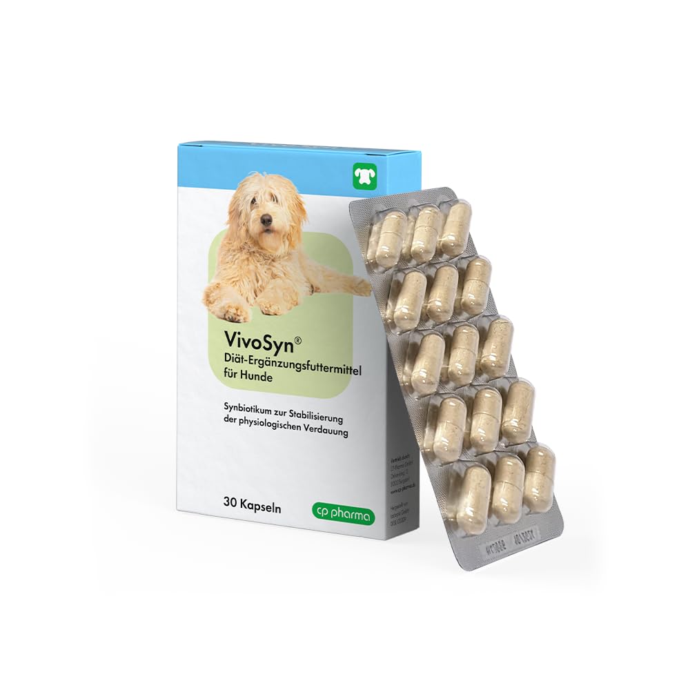 cp pharma VivoSyn | 30 Kapseln | Diät-Ergänzungsfuttermittel für Hunde | Synbiotikum