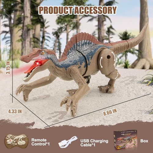 Aooess Ferngesteuertes Dinosaurier Spielzeug RC Dinosaurier Dino Roboter Ferngesteuert Spielzeug für Kinder Geschenk für 3-8 Jahre Mädchen Junge Spielzeug Geburtstag Kinderspielzeug