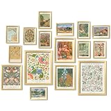 ANERZA 16 PCS Vintage Eclectic Wall Art Decor, William Morris Wall Prints for Bedroom, Posters for Room...