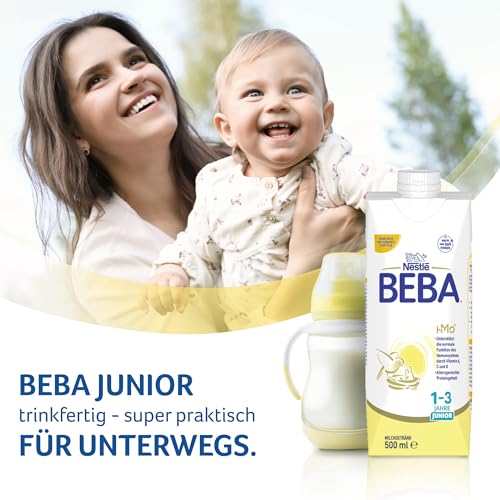 7. Bild von BEBA Junior 1-3 Jahre Milchgetränk trinkfertig, Babynahrung mit HMO 2'-FL, ohne Palmöl, 6er Pack (6 x 200ml)