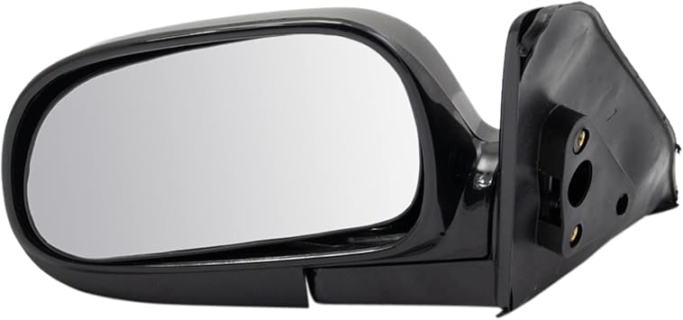 TRQ Driver Side Mirror Assembly Manual Paint to Match Smooth Black