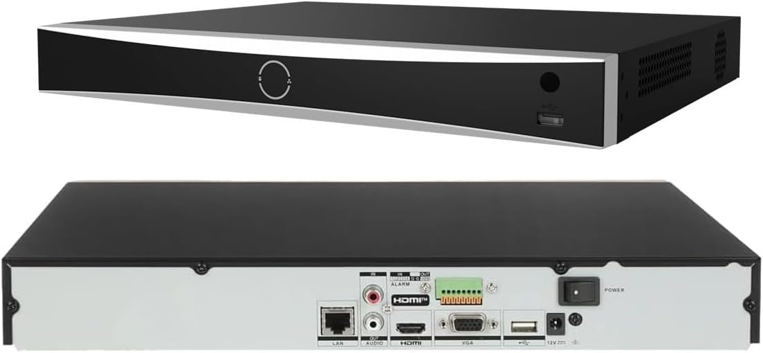 4K 8MP 32 Channel Acusense DS-7632NXI-K2 NVR with【No POE Ports】, 【2 SATA Hard Drive Spaces】, Human/Vehicle Detection, Up to 4K 12MP IP Cameras, Hard Drive Not Included