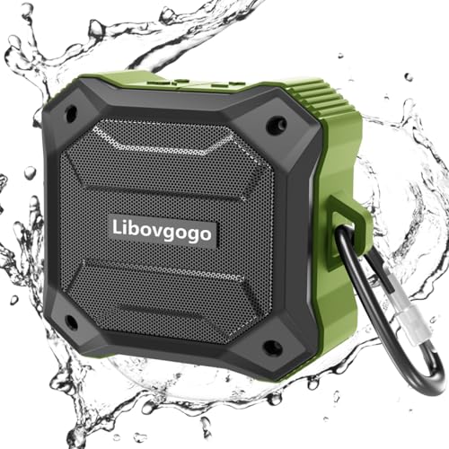 libovgogo IPX7 wasserdichter Bluetooth-Lautsprecher, drahtloser Outdoor-Lautsprecher mit 5 W für Camping