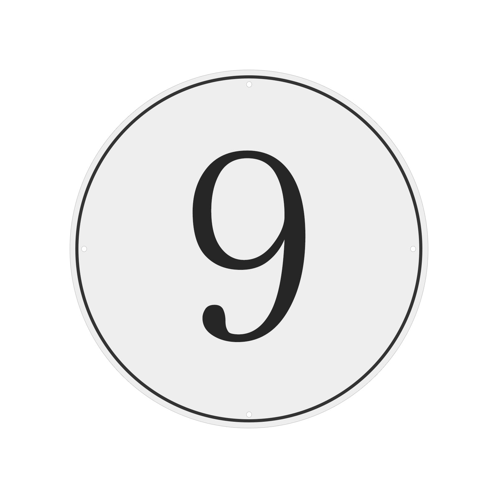 PATIKIL Large Metal Number Sign, 12" Diameter Aluminum Number 9 Sign Plate Area Marker Parking Weather-Resistant Signs for Indoor Outdoor Use