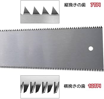 Amazon | 両刃鋸 両刃のこぎり 320mm 替刃式 両面のこぎり 木工鋸