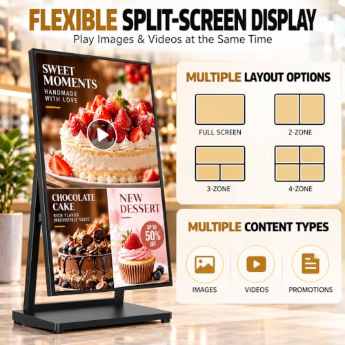 Image of 43 inch Digital Signage Display,Foldable Advertising Kiosk for Store