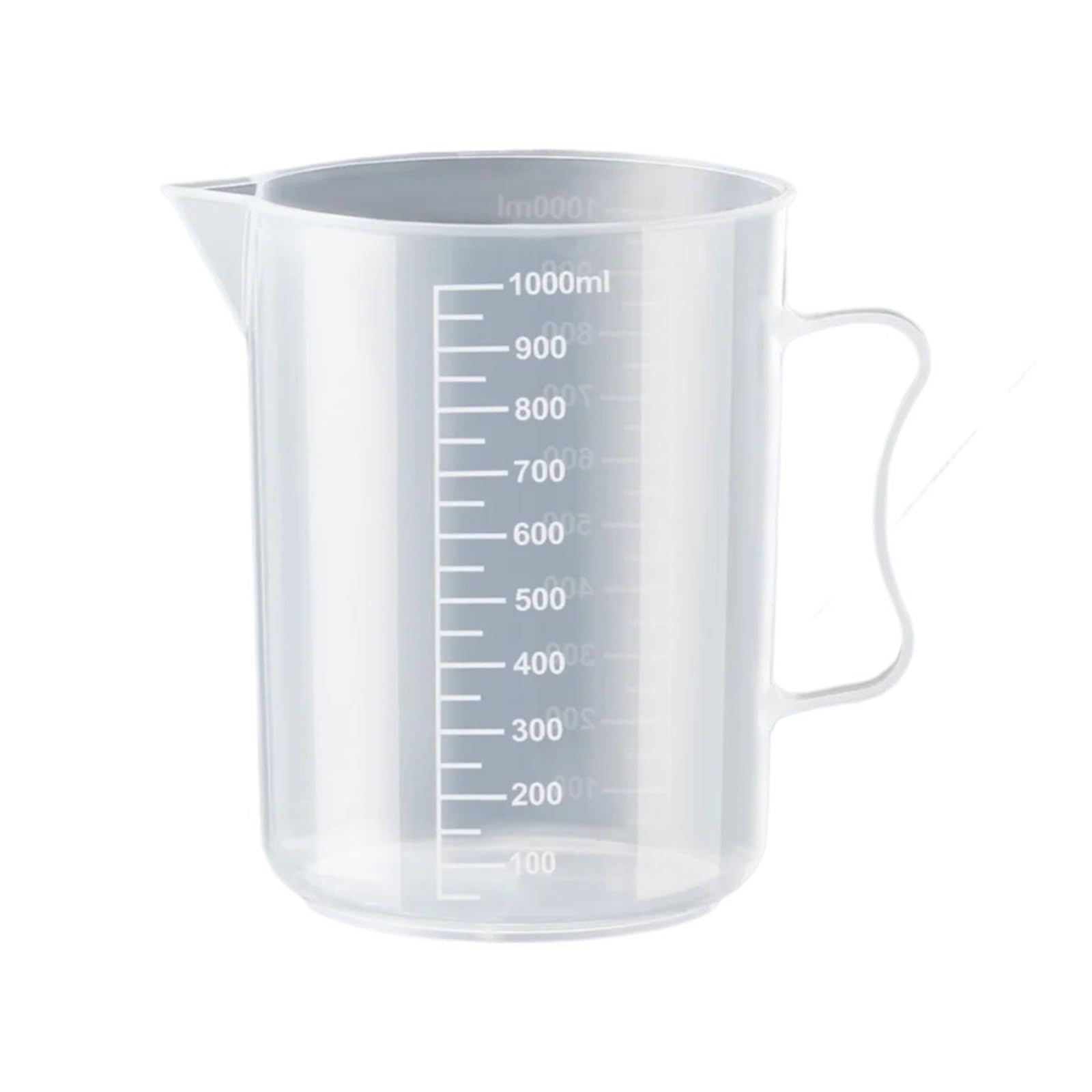 Vaso medidor graduado transparente de plástico con escala, vaso de laboratorio de gran capacidad con tapa, vaso mezclador transparente for cocina y repostería.(5000ml)