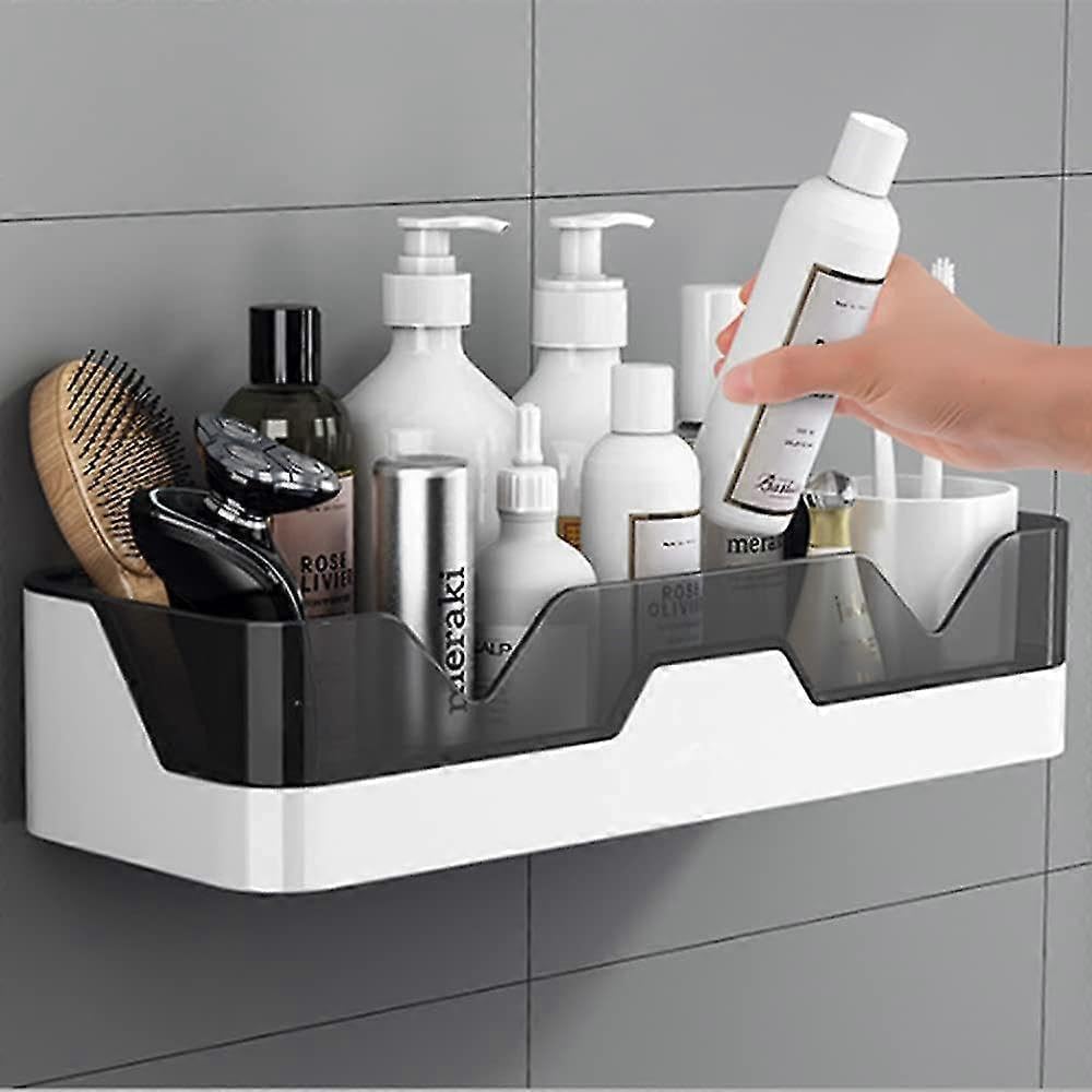 Plastic Bathroom Accessories, Bathroom Rack, Bathroom Shelf Organizer, Wall Mounted Shelf, Bathroom Hardware and Accessories, Storage Racks, Bathroom Accessories, White