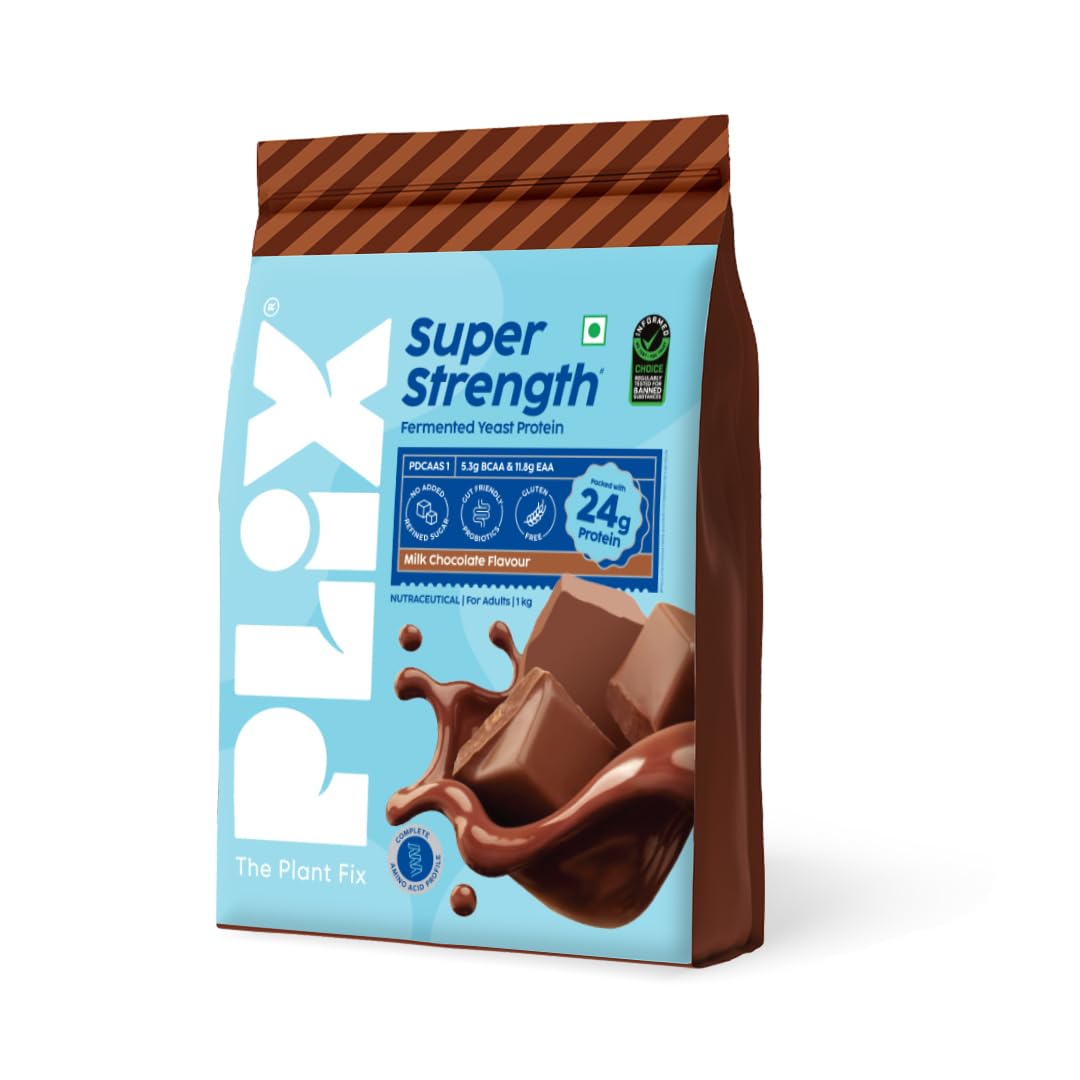 PLIX Super Strength Fermented Yeast Protein Powder, Unflavoured, 1kg | Heat-Stable | 28g Protein/Scoop | Gut-Friendly — Amazon image 10