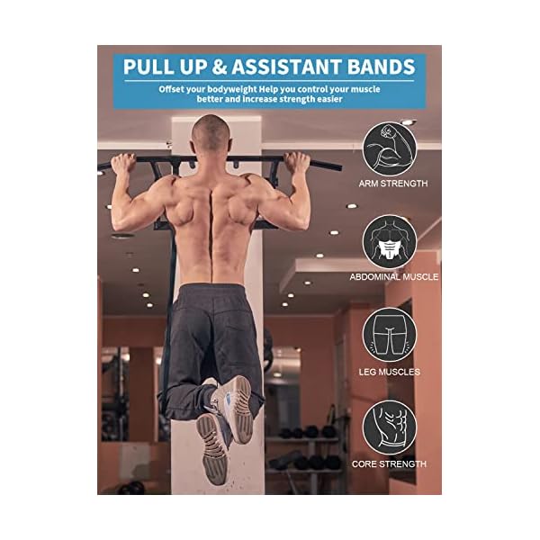 Resistance Bands, Pull Up Bands, Exercise Workout Bands for Working Out, Pull Up Assistance Bands Set for Men & Women, Body Stretching, Physical Therapy, Muscle Training - Image 5