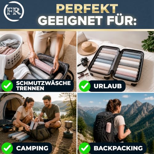 10x Vakuumbeutel für Kleidung Reise (Rollen) I Vakuumierbeutel I Gr. S+M+L – Ansicht 5