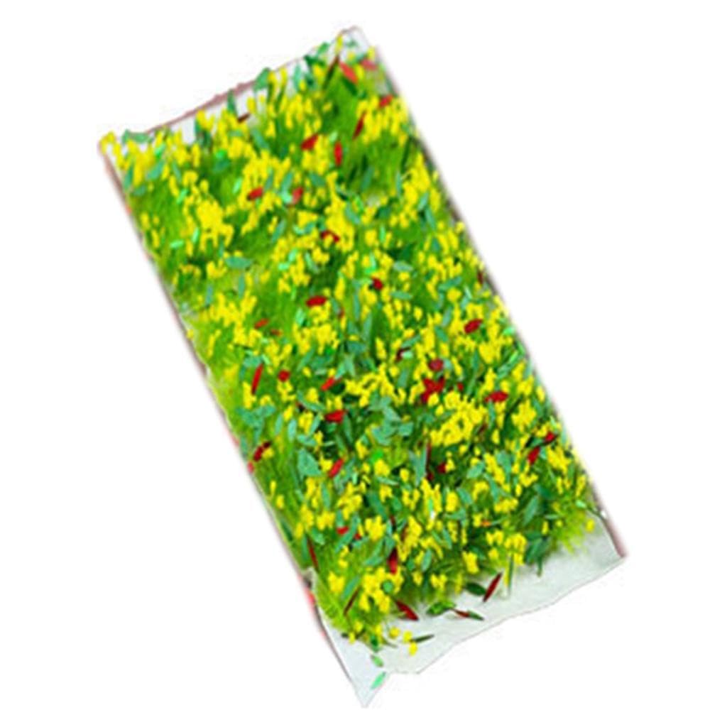 AUYXSSZ Miniature Flowers Garden Building Model Kits Featuring Realistic Landscape Leaves and Diorama Accessories Model Railroad Building Materials Miniatures, Yellow, Box 11.5x6cm