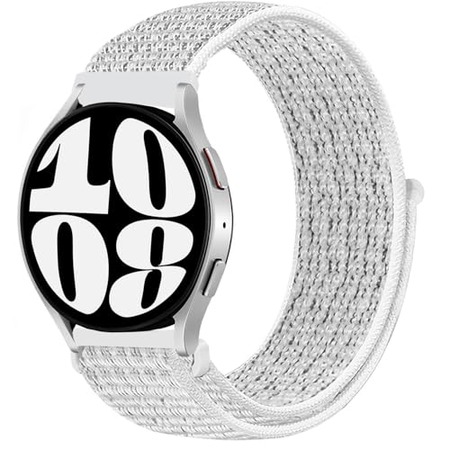 VELULYX bracelet élastique nylon compatible avec Galaxy Watch 7/FE/6/5/4 40mm 44mm, bracelet 20MM pour Galaxy Watch 6 Classic/4 Classic/5 Pro/3 41mm/Active 2/Active 40mm