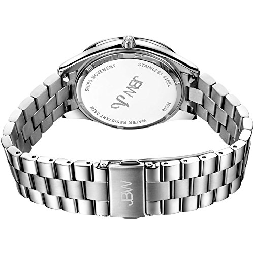 Jbw Luxury Women's Cristal 0.12 Carat Diamond Wrist Watch With Stainless Steel Link Bracelet #TOP1