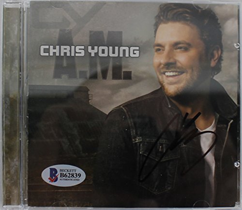 Chris Young Signed A.m. Cd Insert W/Disc Autographed Bas #B62839 #TOP2