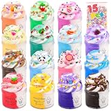 Cloud Slime 15-Pack Case of Colorful for Girls and Boys, Fun Party Favors Supplies, Bulk Slime Kit Scented, Soft, Non-Sticky for Birthday Gifts, School Carnival Prizes, Goodie Bag Stuffers
