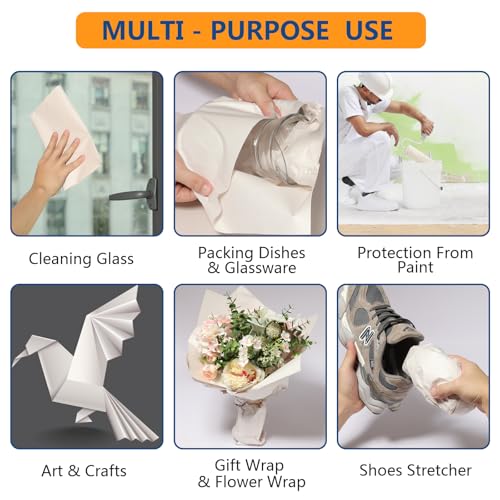 200 SHEETS 27”x15” Packing Paper Sheet for Moving Shipping Wrapping Packing Box Newsprint Paper Moving Paper Moving Supplies Protecting Fragile Items Glass China Dishes Packing (200SHEETS) by IRELINM - Image 3