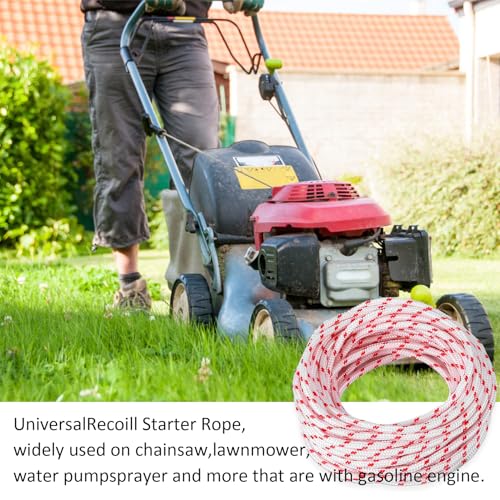 10 Meters 3.5mm Starterseil Rasenmäher, Hochwertige Seilzug, Seilzug Rasenmäher, Rücklaufstarterseil Ersatzseil Kompatibel, für Husqvarna Stihl Craftsman Kettensägen, Rasenmäher, Trimmer, Motorteile
