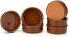 Areste Mexican Clay Cookware Set of 6 – Full Brown Terracotta Pots, Bowls, Plates & Serving Dishes – Spanish Earthenware for Baking, Yogurt, Kheer, Meat, Vegetables – Cazuelas Mexicana