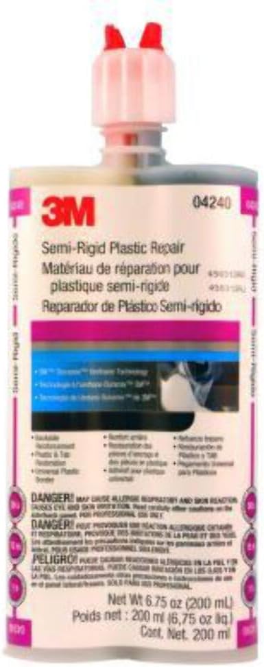 3M Semi-Rigid Plastic Repair, 04240, 200 mL Cartridge