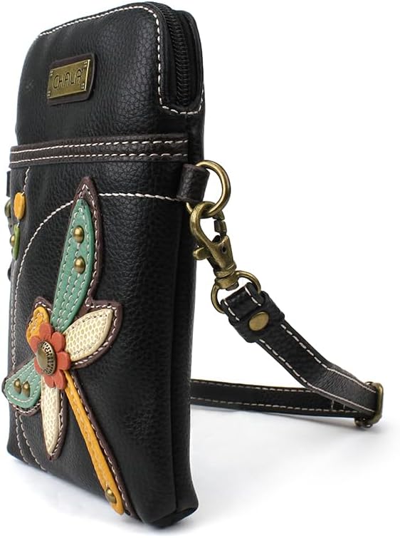 CHALA Garden Animal Collection Cell Phone Crossbody Purse-Women PU Leather/Canvas Multicolor Handbag with Adjustable Strap - Image 4