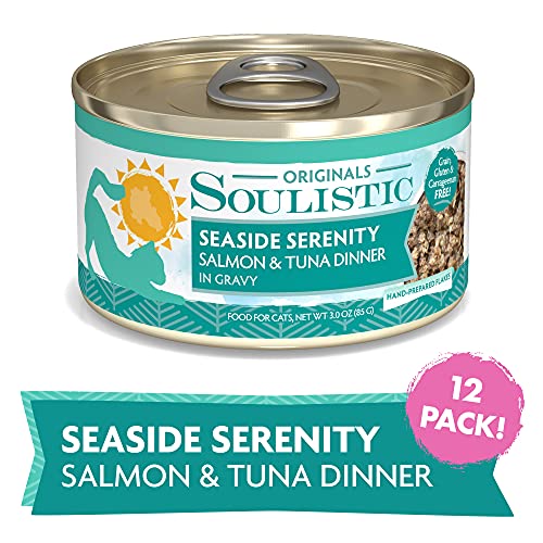 Soulistic Originals Seaside Serenity Salmon & Tuna Dinner In Gravy Wet Cat Food, 3 Oz, Case Of 12 #TOP3