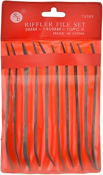 SE Riffler File Set - Precision Hand Tools - Double Ended Metal Files - Set of 10 Pcs - 745RF