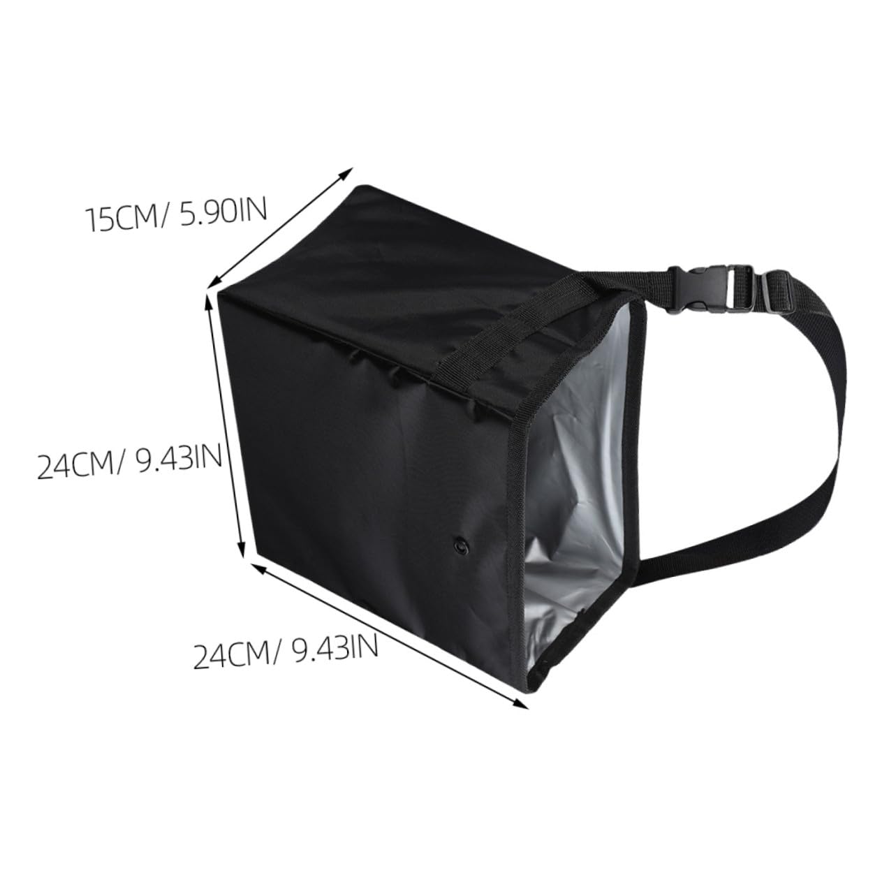 Mikinona 2 Stück Auto Mülleimer 8, 5 L Schwarz aus Nylon und Pvc | Aufbewahrungsbox für Reisen, Camping und Haushalt, für Werkzeug und Spielzeug, Multifunktional